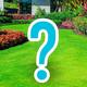 Caribbean Blue Question Mark Corrugated Plastic Yard Sign, 20in